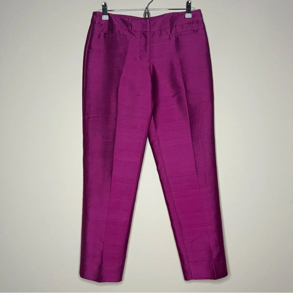 TALBOTS Signature Silk Wool Blend Fuschia Barbiecore Career Wear Trousers Pants